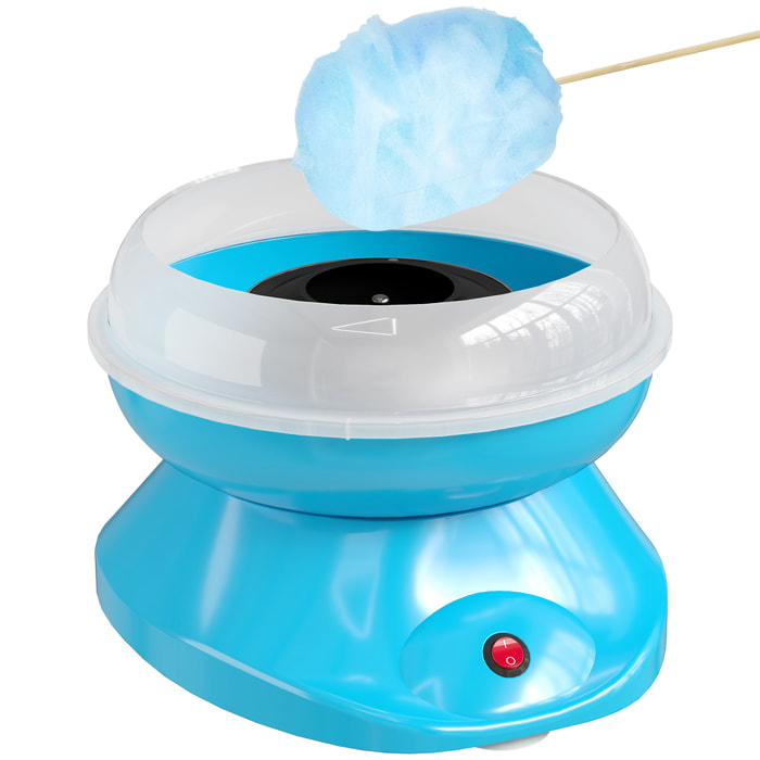 Máquina de Algodón de Azúcar, 450W-550W, Máquina para Hacer Algodón de Azúcar con 10 Palitos, para Fiestas de Cumpleaños Infantiles, en Casa, 27x26x18 cm, Azul