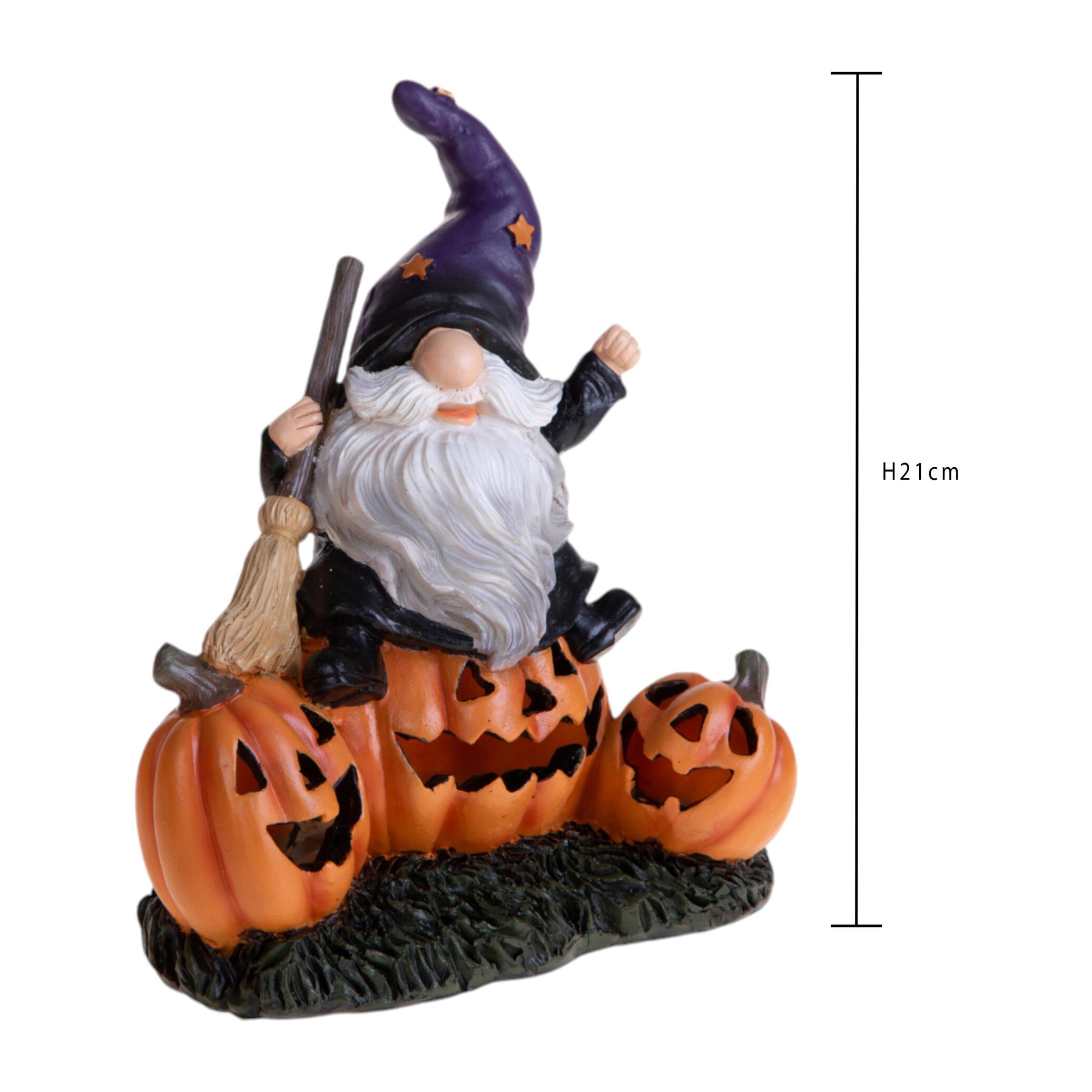 Elfo su zucche - Pezzi 2 - 17,7xH21x11cm - Bianchi Dino SpA