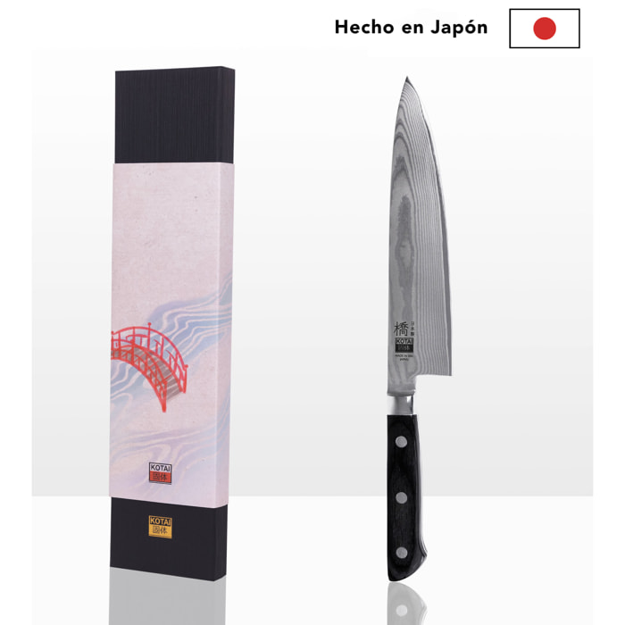 Cuchillo de cocinero Gyuto 200 mm - Colección Hashi Damascus