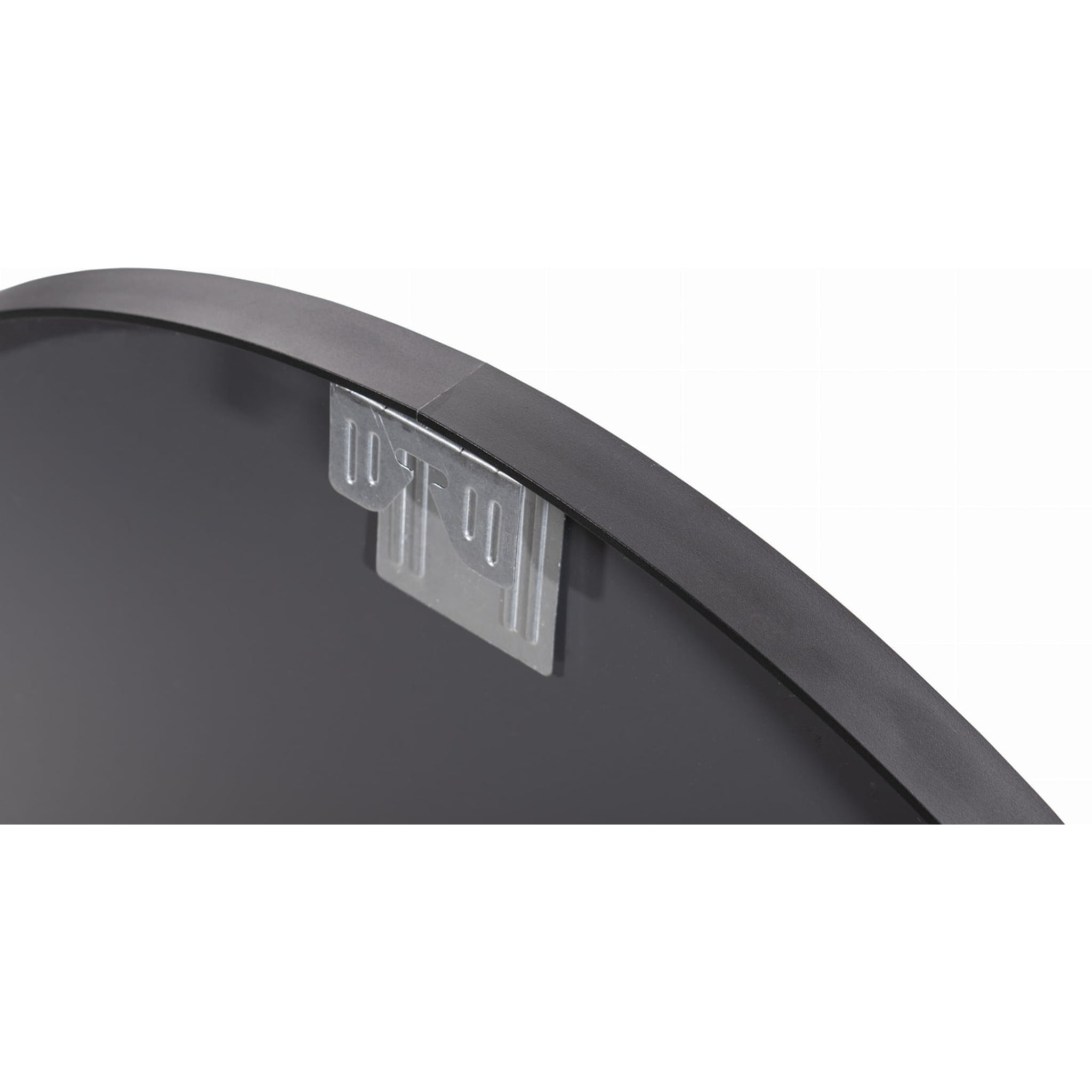 Specchio rotondo da parete Oskar con cornice in metallo nero 40 cm