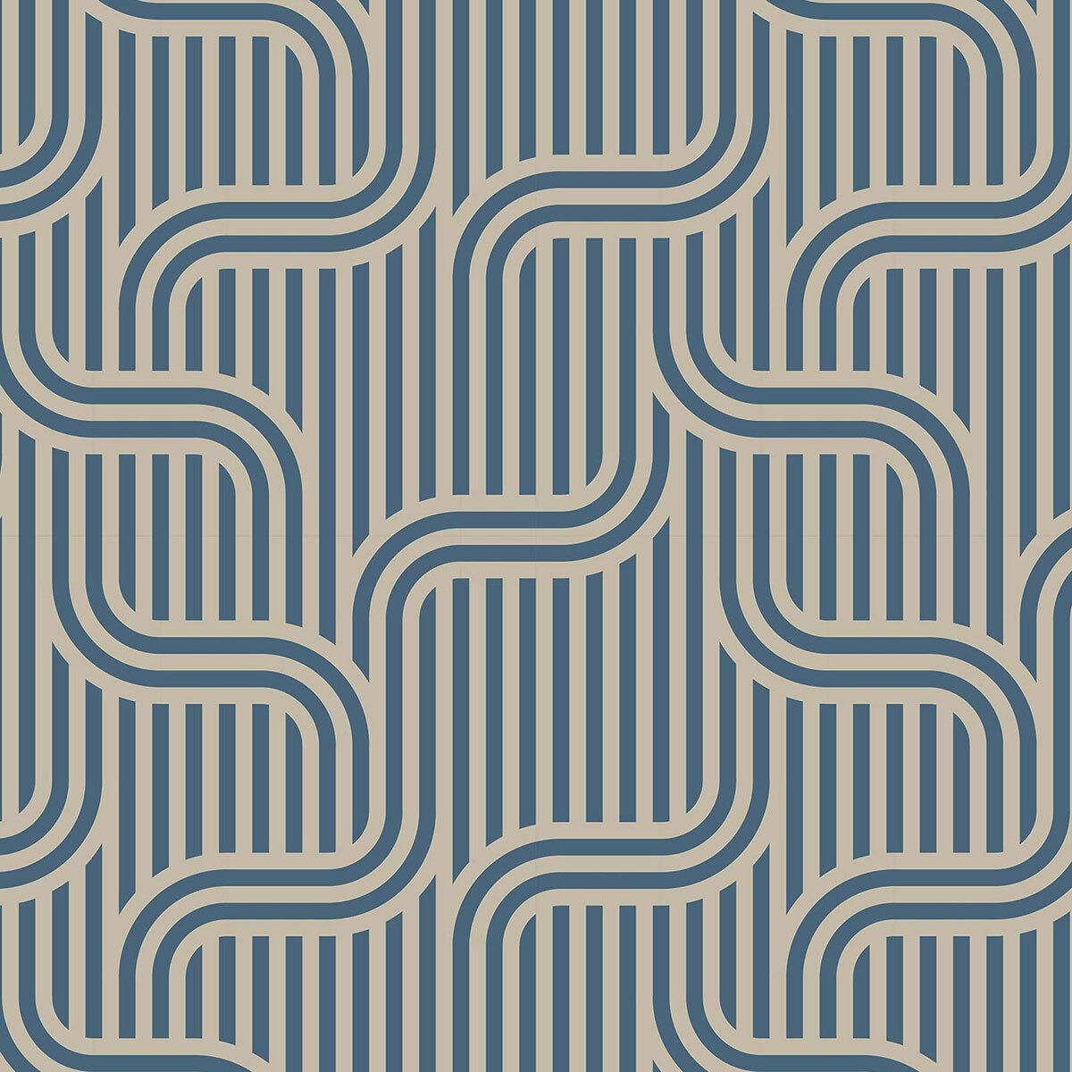 Papier peint, blue roots décorative Bleu