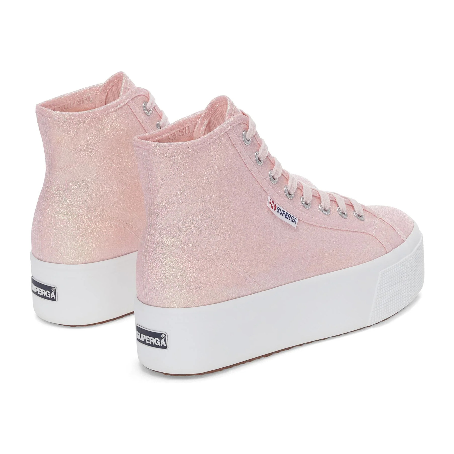 Scarpe da donna Superga Rosa 2708 HI TOP LAME