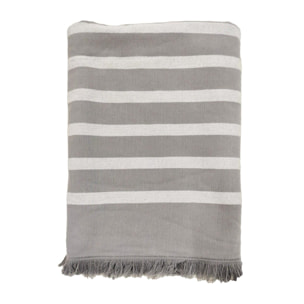 Fouta doublée éponge - Alanya Gris - 140x180cm - 400g/m²