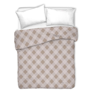 Copriletto di cotone lovely check beige 100% cotone