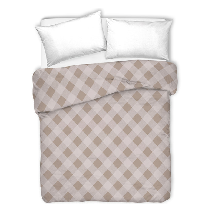 Copriletto di cotone lovely check beige 100% cotone
