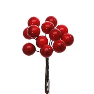 Bacche rosse - Pezzi 24 - 7xH10x4cm - Bianchi Dino SpA