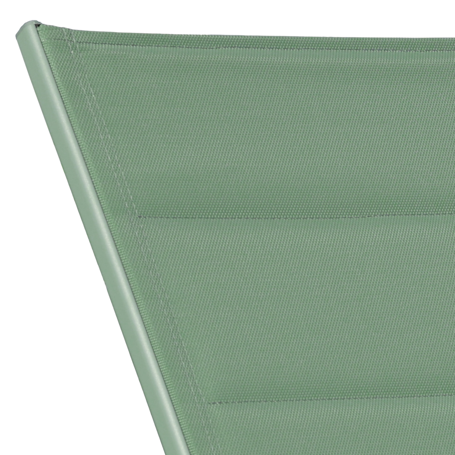 Set bain de soleil et table d'appoint BARBADOS en textilène vert sauge - aluminium vert sauge