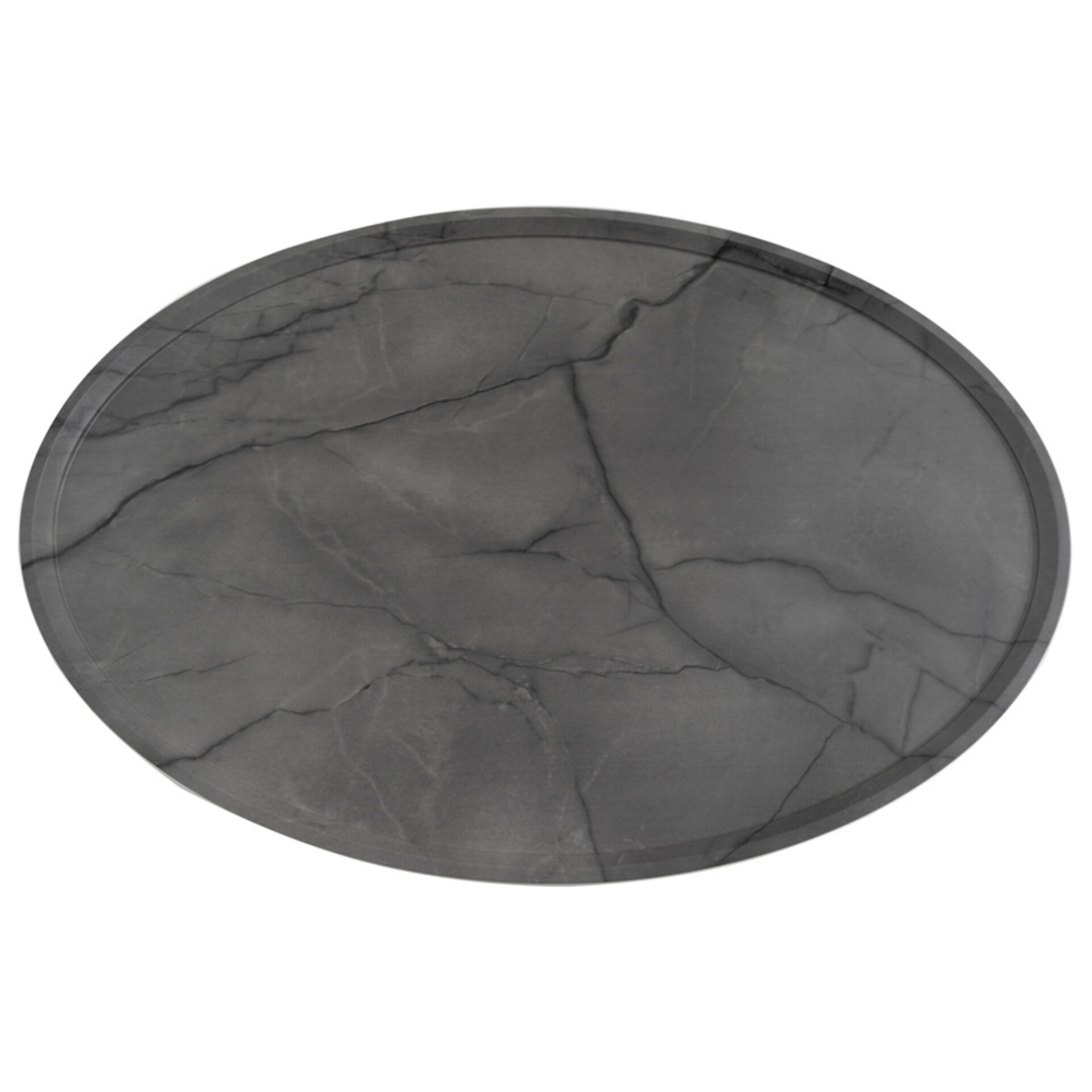 Helsinki - table basse - effet marbre - 80 cm - Gris