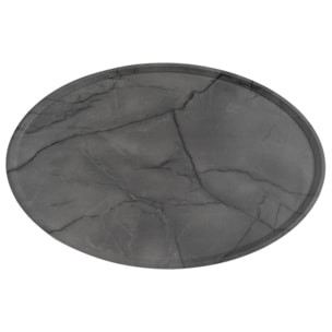 Helsinki - table basse - effet marbre - 80 cm - Gris