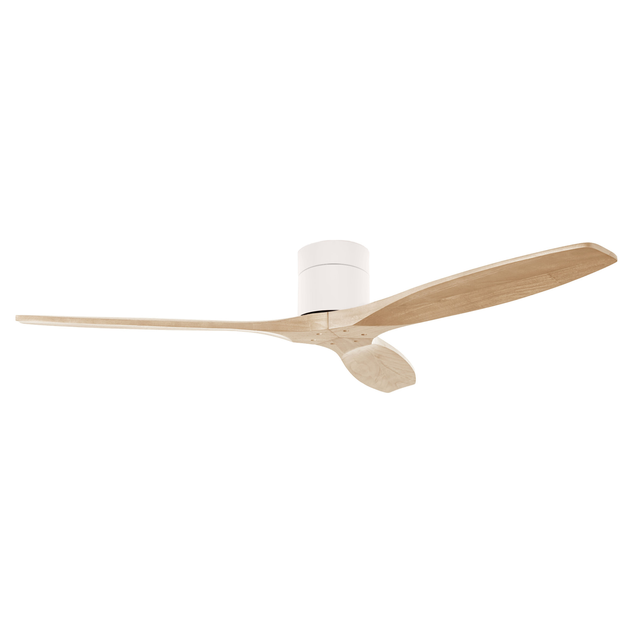 Forlight - Ventilador Stem Evo ø1320mm Tube Acero Blanco palas Madera clara