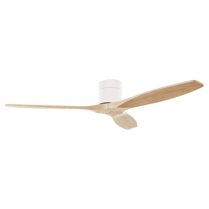 Forlight - Ventilador Stem Evo ø1320mm Tube Acero Blanco palas Madera clara
