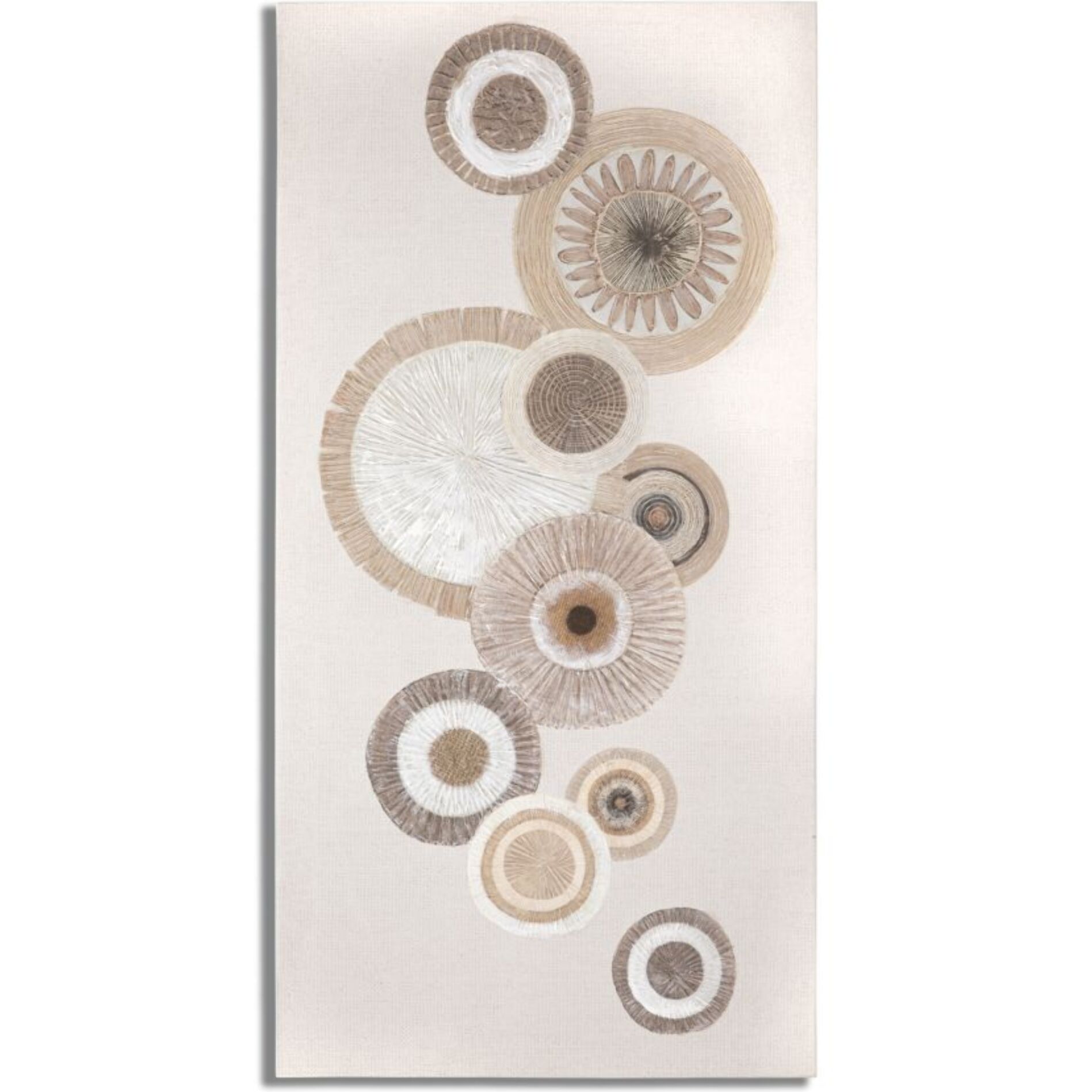 DIPINTO SU TELA CIRCLY C/INSERTI -A- CM 50X3,2X100