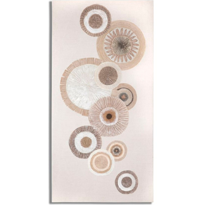 DIPINTO SU TELA CIRCLY C/INSERTI -A- CM 50X3,2X100