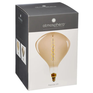Ampoule LED "Goutte" ambrée - filament torsadé E27
