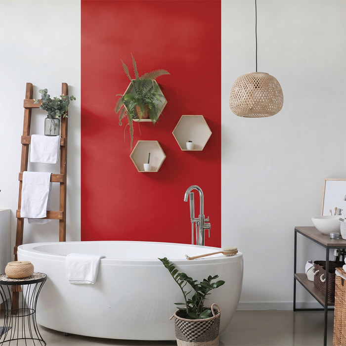 Rouleau adhésif décoratif Vinyle au Mètre - Rouge cerise - Sticker Lavable Imperméable Mur Cuisine Meubles