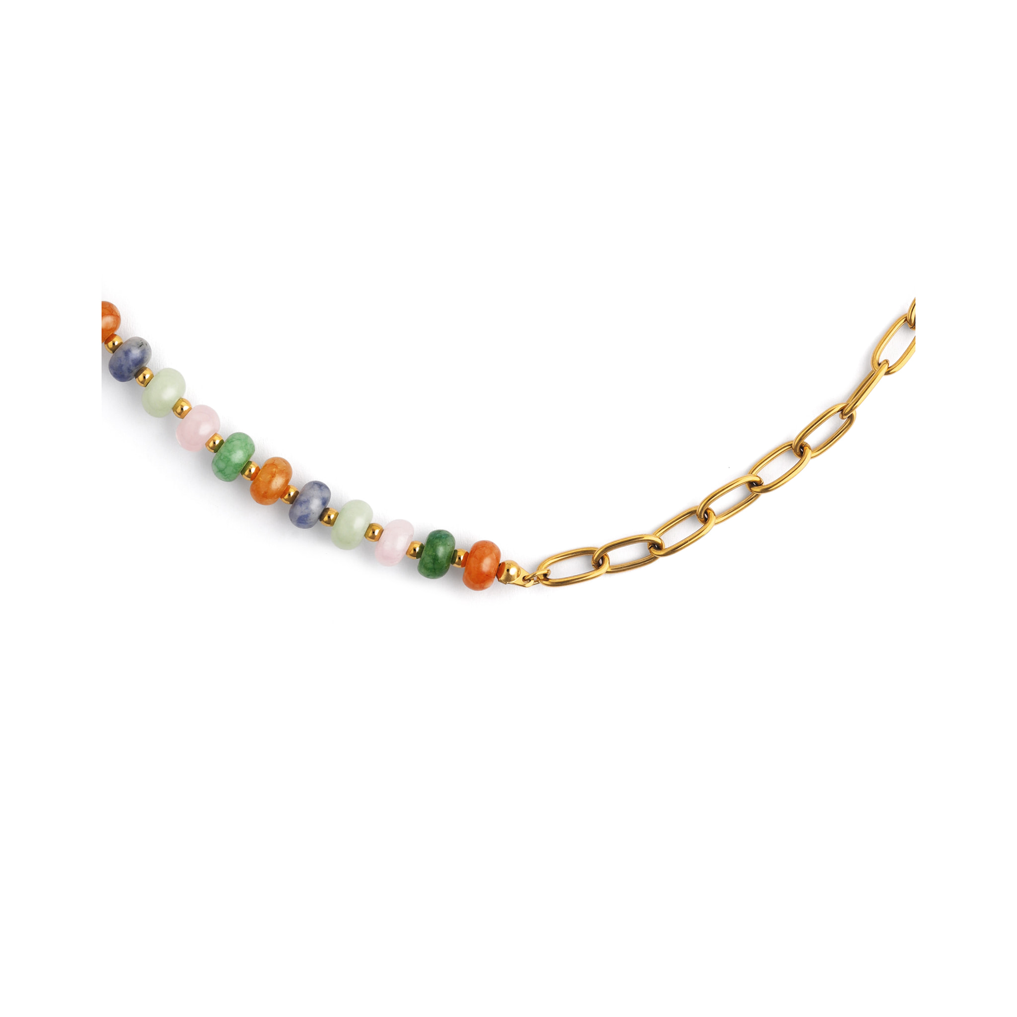 Collana Alpine Chic Stones Acciao Placcato Oro