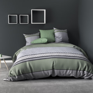 Parure de couette 2pcs 100% microfibre 55gsm vaxo vert