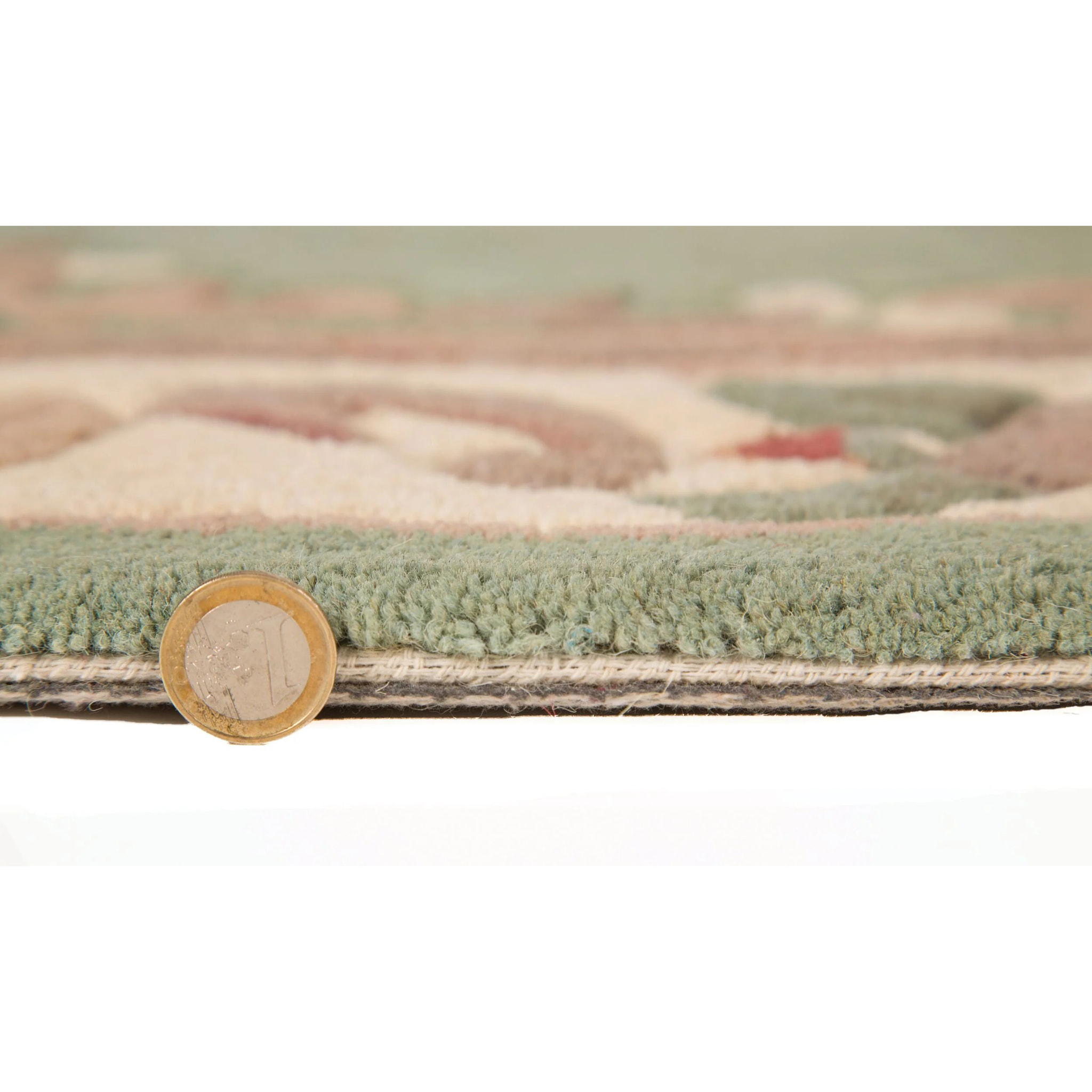 Tapis en laine de couloir AUBUSSON Vert