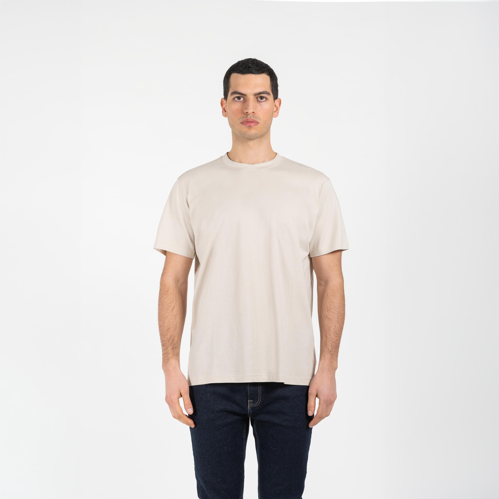 T-shirt jersey di cotone bio washed regular fit