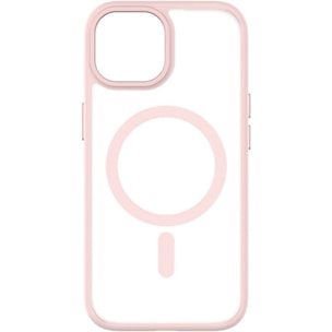 Coque bumper QDOS Iphone 15 Hybrid soft SNAP MagSafe Rose