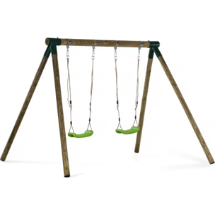 Portique bois "Eden" - Avec 2 balançoires.