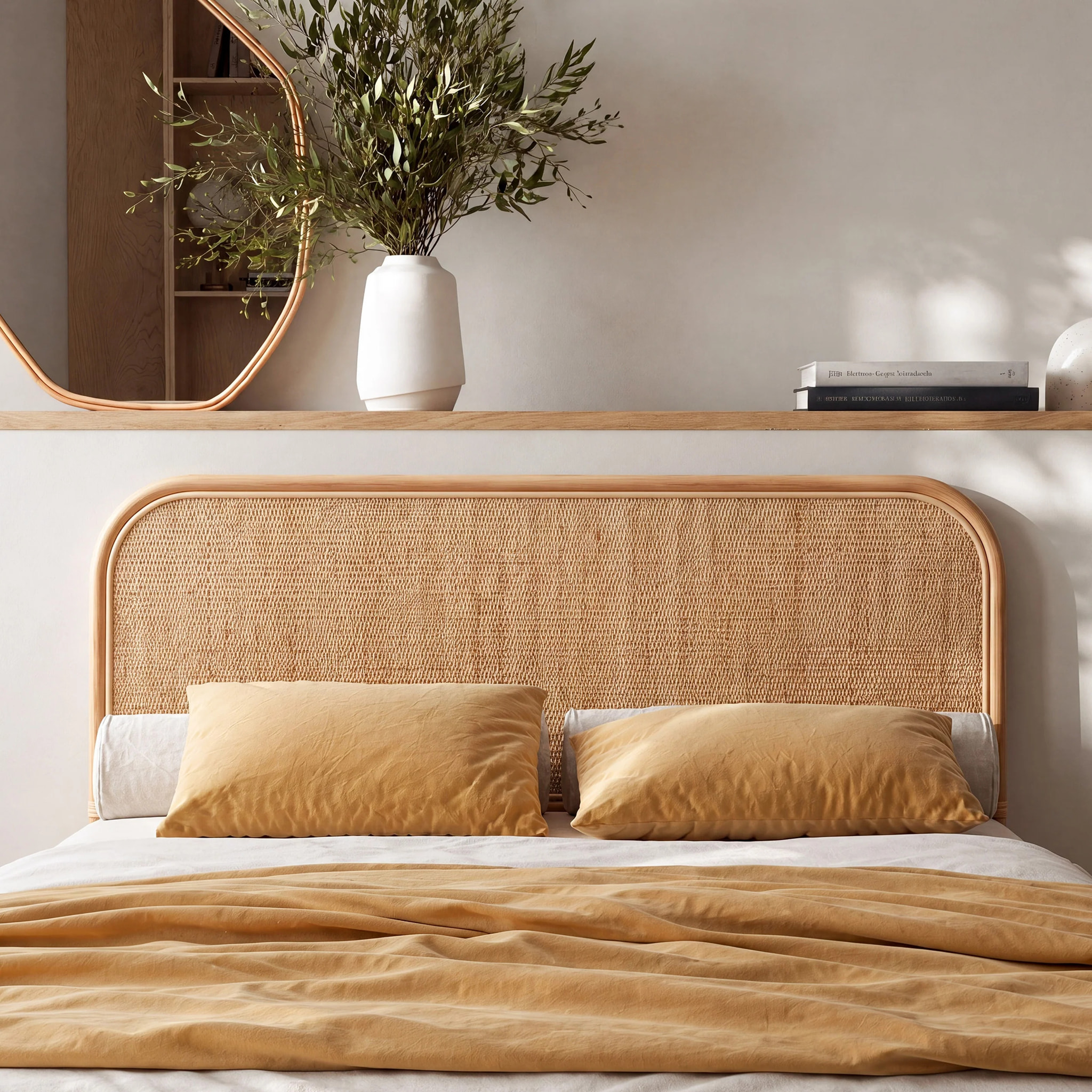 Tête de lit 140 cm en rotin naturel - Grace