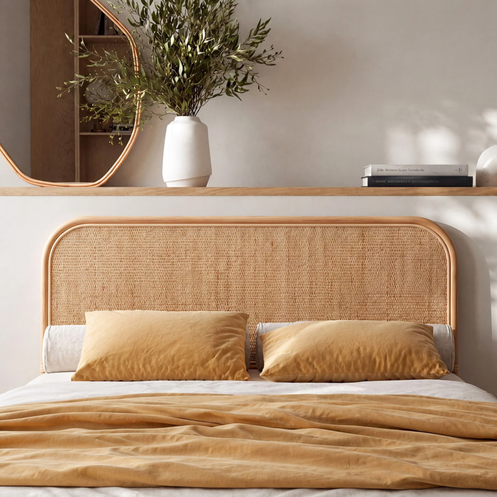 Tête de lit 140 cm en rotin naturel - Grace