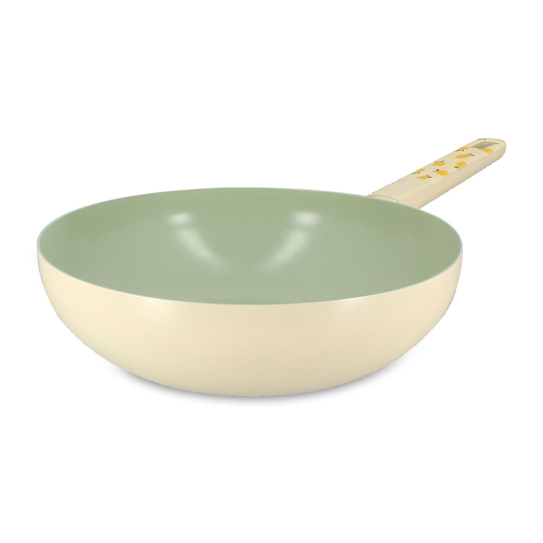 Wok 28cm en aluminium citron - tous feux CITRON