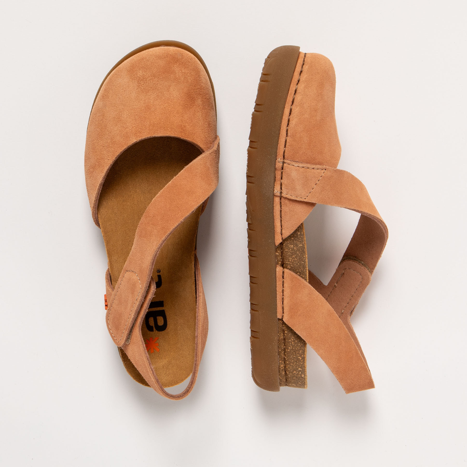Sandalias 1712S SILK SUEDE PEACH/ RHODES color Peach
