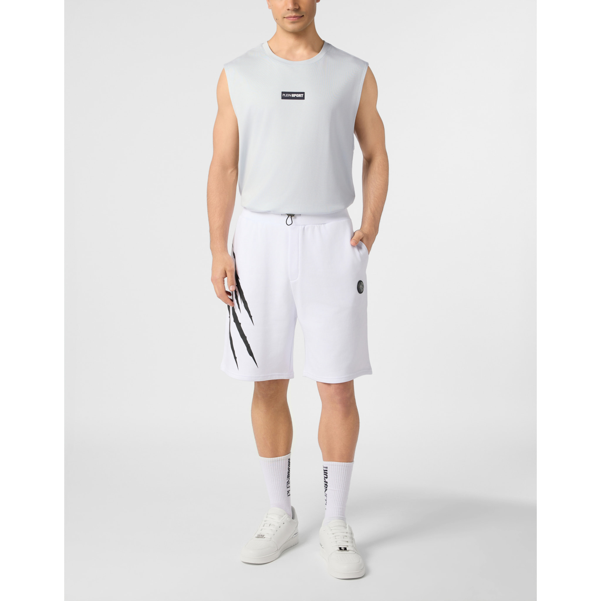 PLEIN SPORT Slub Cotton Tanktop