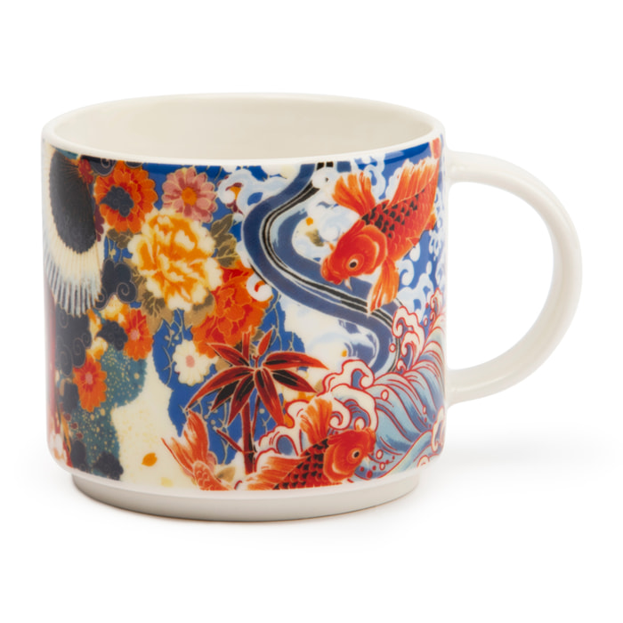 Set de 4 Tasses à Thé Excelsa – Kimono, New Bone China Multicolore