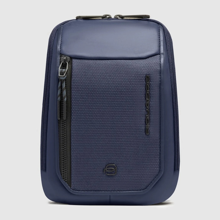 Piquadro Borsello porta iPad®mini in tessuto riciclato e pelle con tasca per CONNEQU 4.0