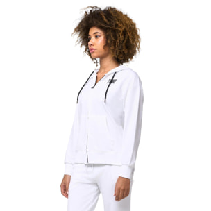 Tuta da donna con felpa con cappuccio e zip e pantalone jogger non felpata Leone Basic