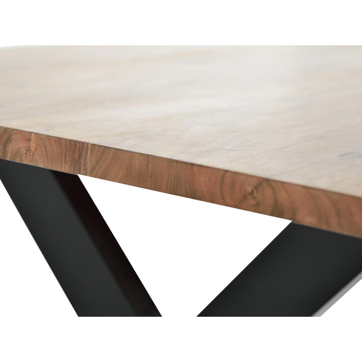 Table salle à manger - Bois d'acacia et métal