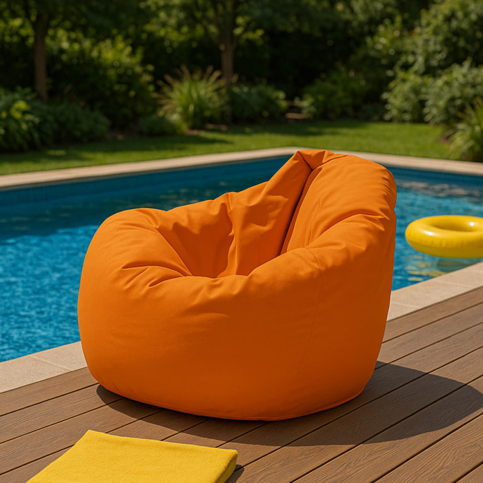 KAYAR Pouf poire d'extérieur 130x115cm orange