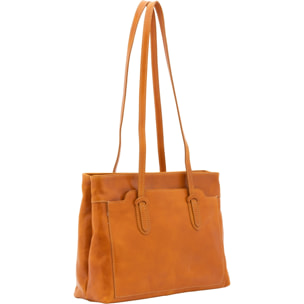 Borsa a spalla da donna - Modello Iduna Lux - Vera pelle - 35.0 x 26.0 x 12.0 cm