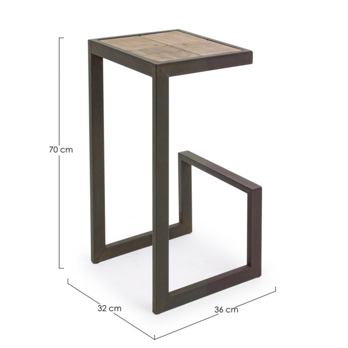 Sgabello bar BLOCKS altezza 70 cm