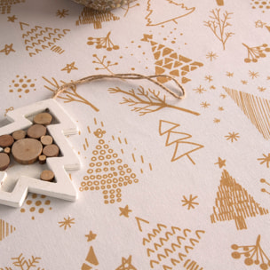 Nappe anti-taches 100% coton WINTER BLANC