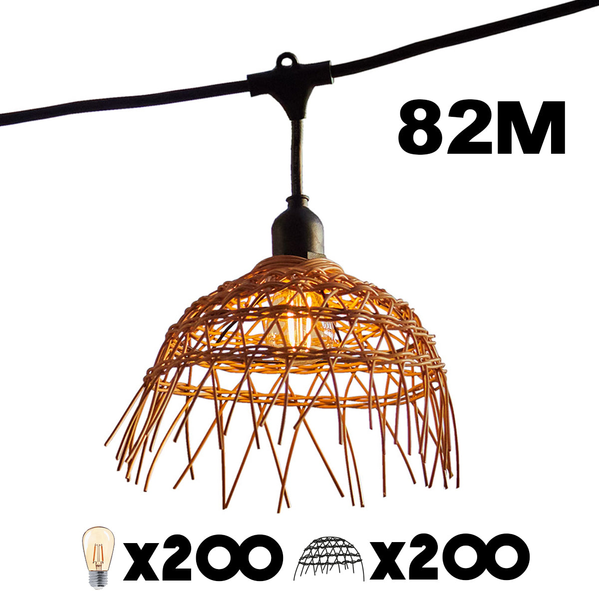 Lot de 20 guirlandes HAWAII LIGHT CONNECTABLE 6M