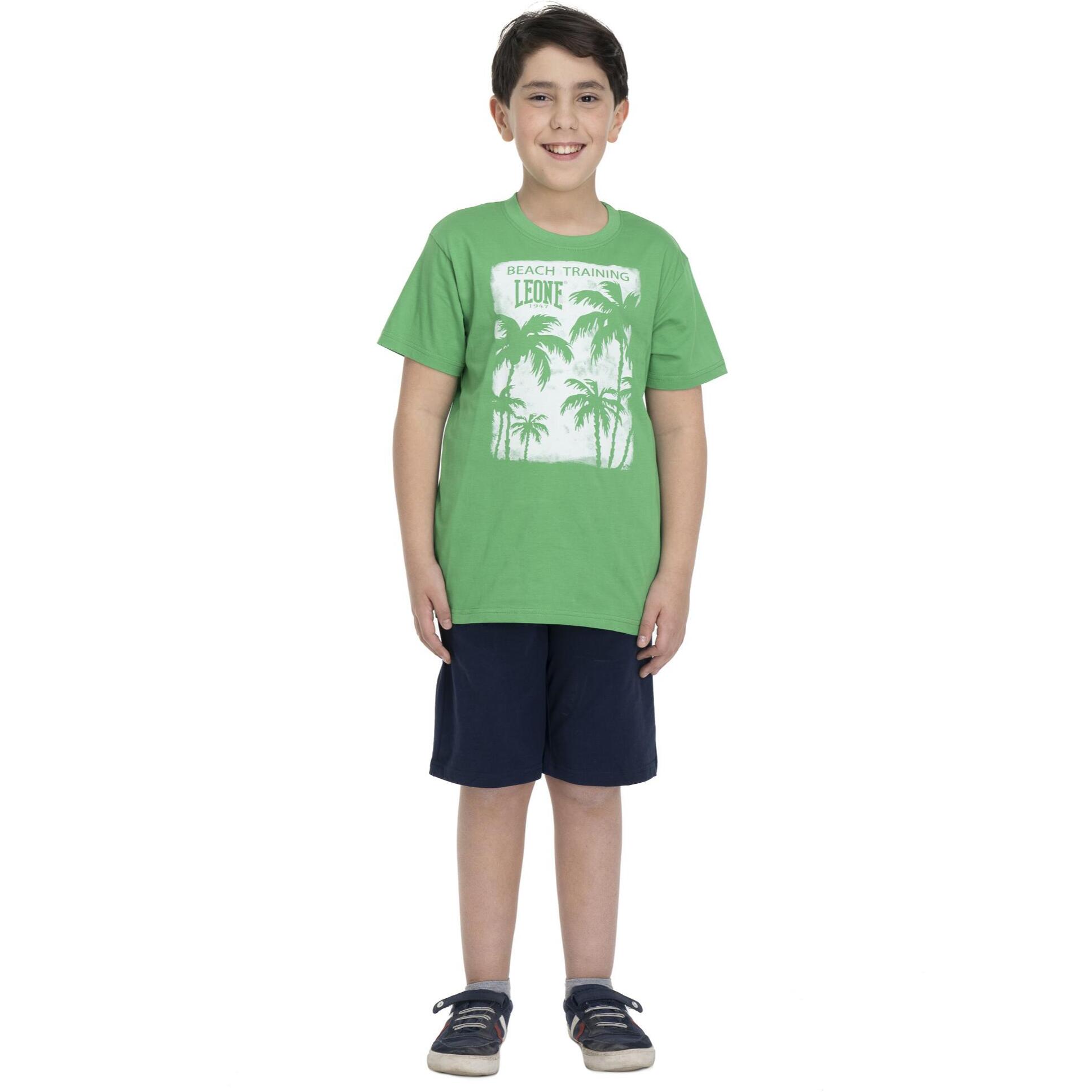 Camiseta estampado palmeras de playa para niño