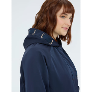 Fiorella Rubino - Parka con capucha y maxi cordón - Azul
