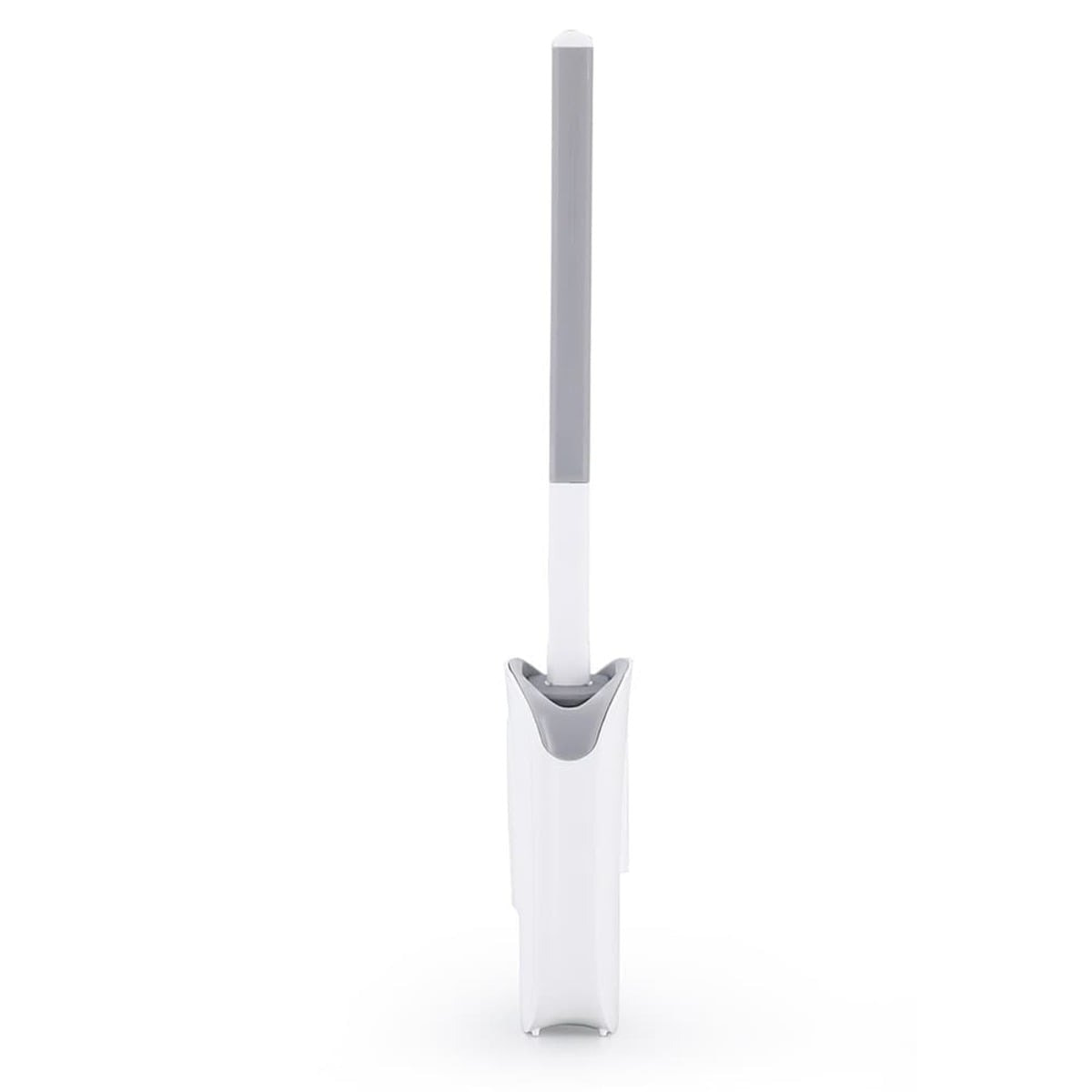 Brosse WC légère adhésive, murale ou à poser, sans perçage, plastique, blanc mat (SATDSTETKA3M)