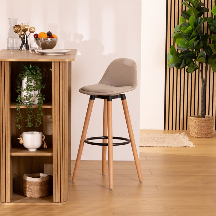 Tabouret de bar "Maxon" beige H92,5cm