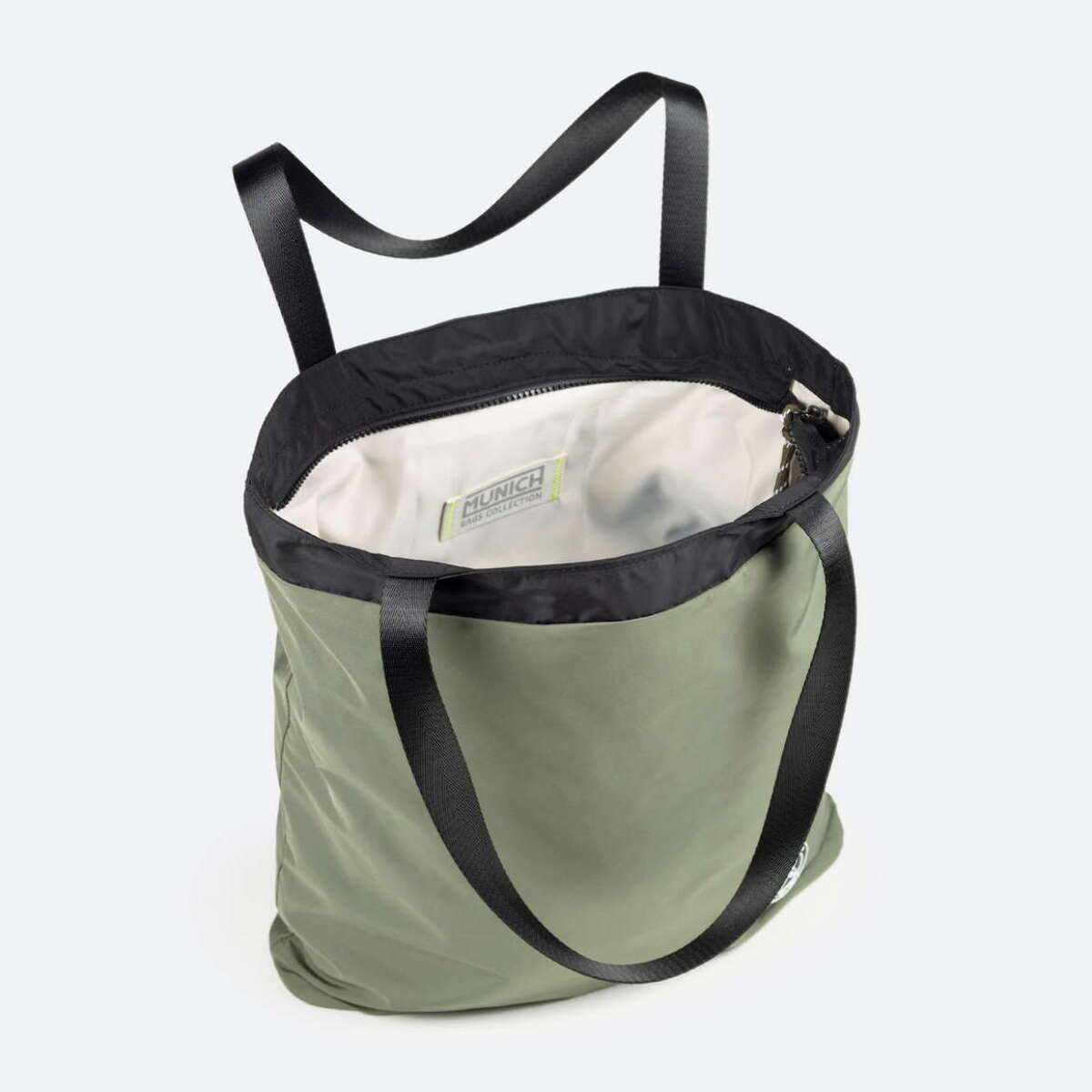 Bolso Tote y Mochila Convertible de Nylon Kaki TOTE BACKPACK. SHALLOW.