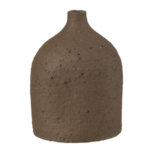 J-Line Vase Enya Bouteille Ceramique Marron Small