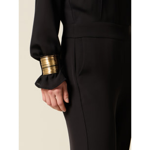 Oltre - Mono con brazaletes dorados - Negro