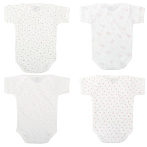 Pack 4 Body Basico Manga Corta