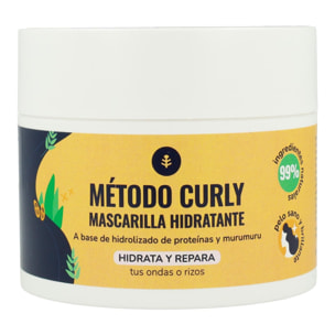 Pack Método Curly Champú, Mascarilla y Acondicionador - Acondicionador Sin Aclarado para Ondas y Rizos - Potente Fórmula Natural con Hidrolizado de Proteínas y Complejo Multimineral