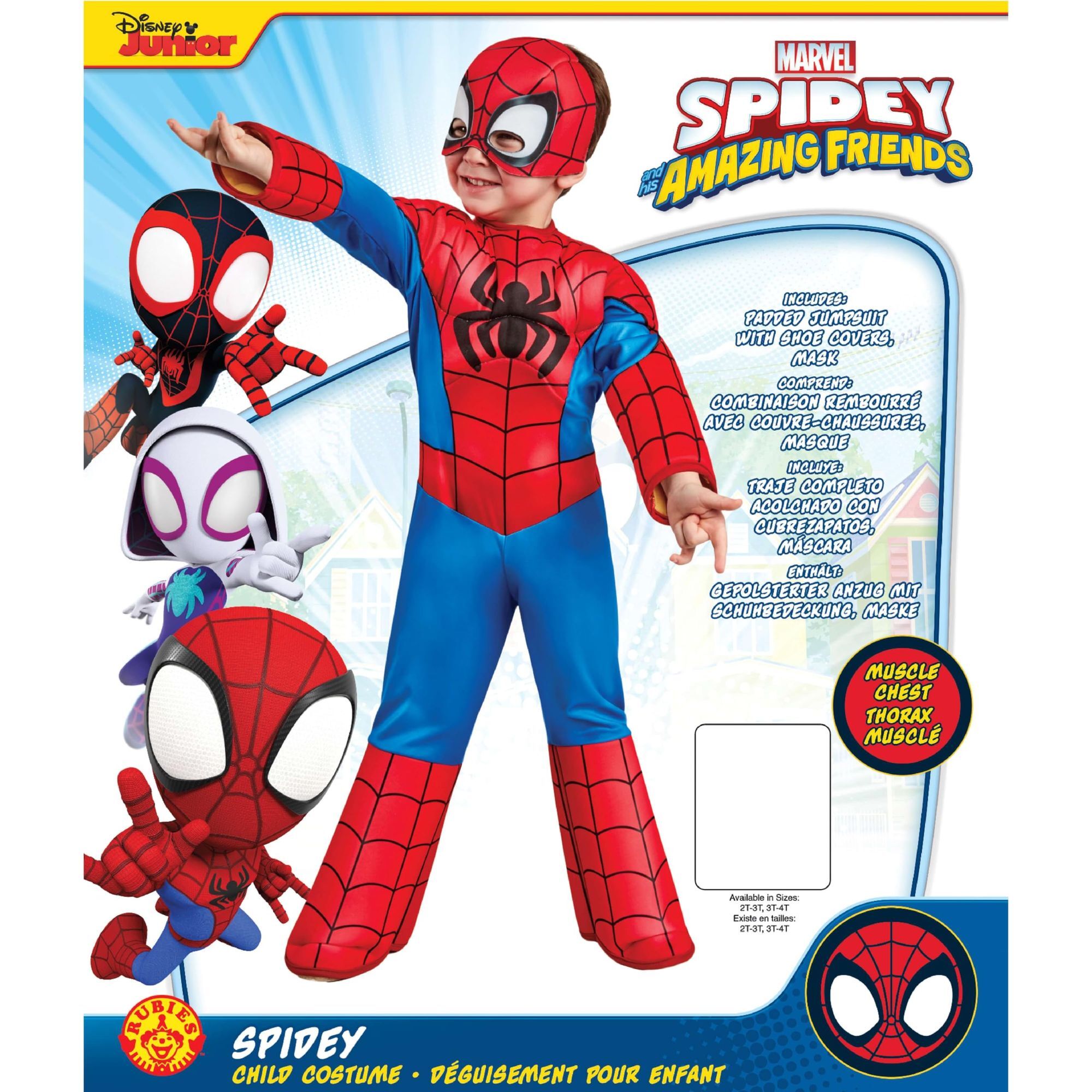 DISFRAZ SPIDEY MARVEL 2-3 AÑOS