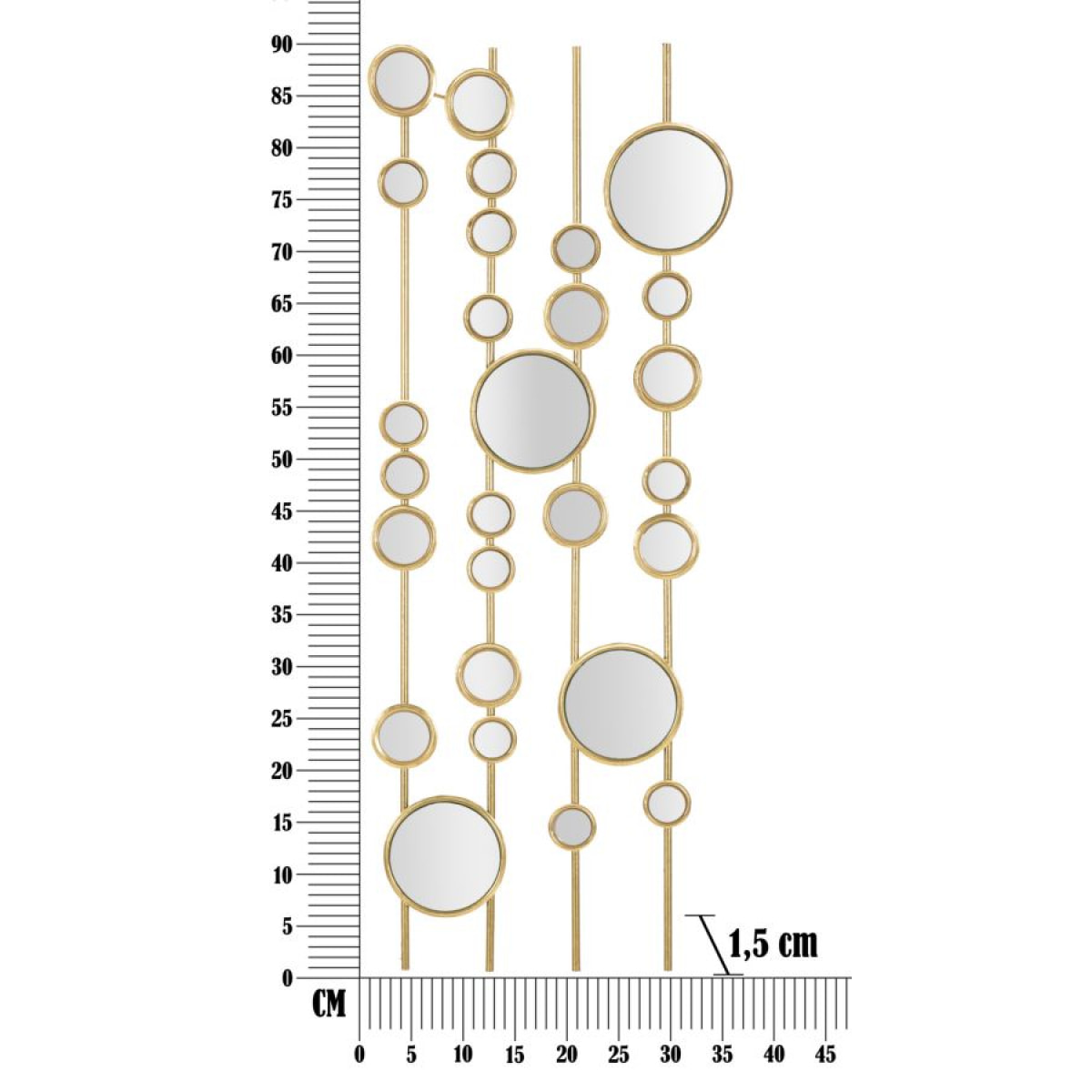 PANNELLO DA MURO SMALL MIRRORS CM 35,5X1,5X90